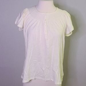 Eddie Bauer Top in Ivory Color 100% Cotton